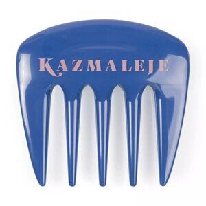 KAZMALEJE Kurls Plus Wide Toothpick Hair Comb, Cobalt - NEW in Sealed Package